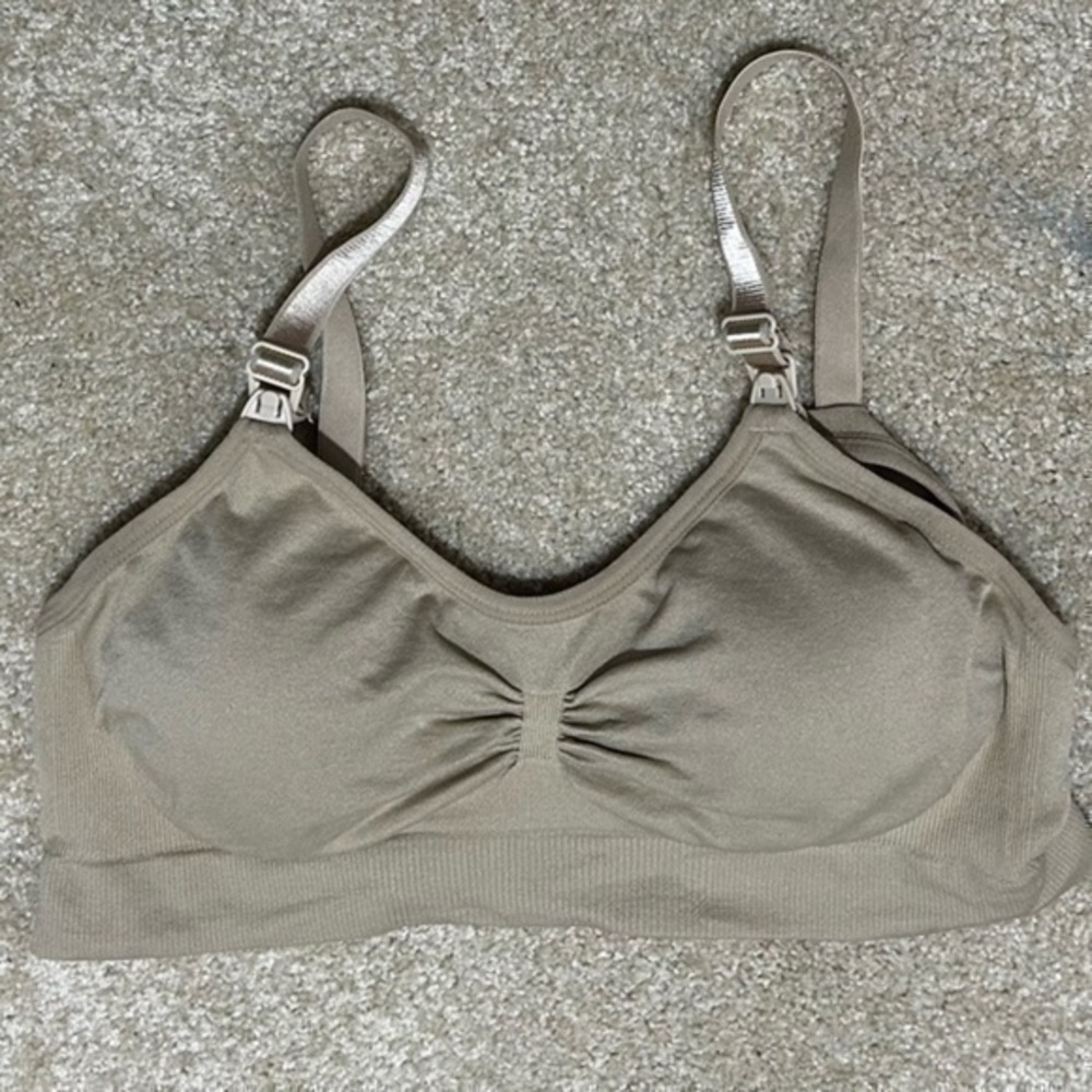 MWOT!! Nursing bra size large - nude color